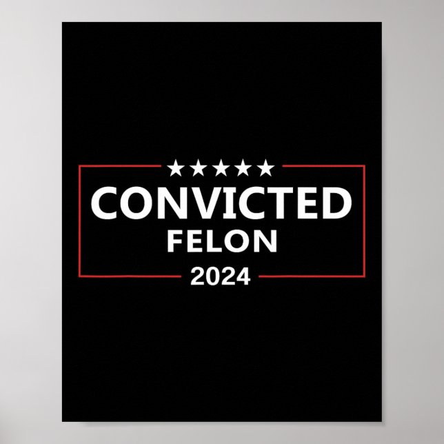 Voted Convicted Felon 2024 Pro Trump Supporters Ca Poster (Front)