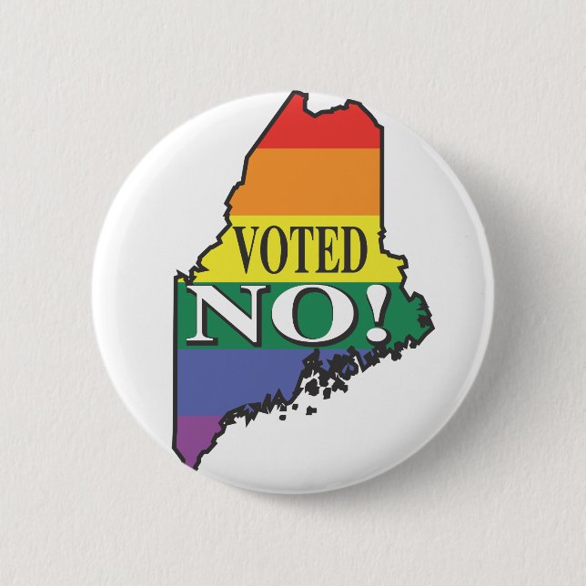 Voted No! 6 Cm Round Badge (Front)