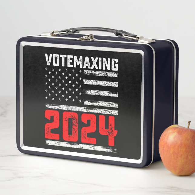 VoteMaxing 2024 Trump Presidential Election Metal Lunch Box (In Situ)