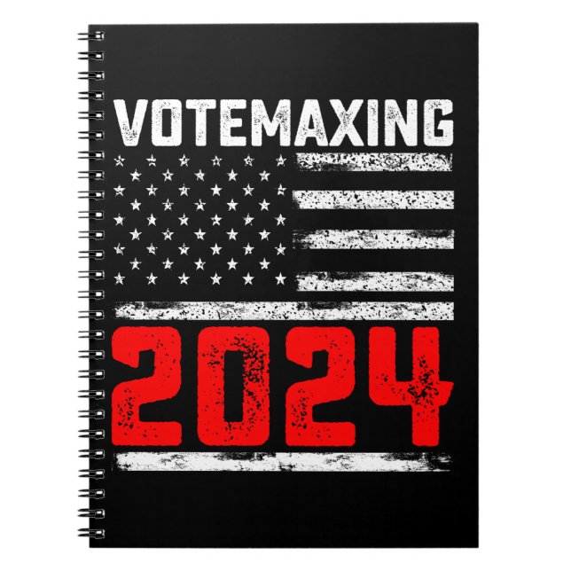 VoteMaxing 2024 Trump Presidential Election Notebook (Front)