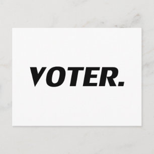 "Voter" black white Postcard