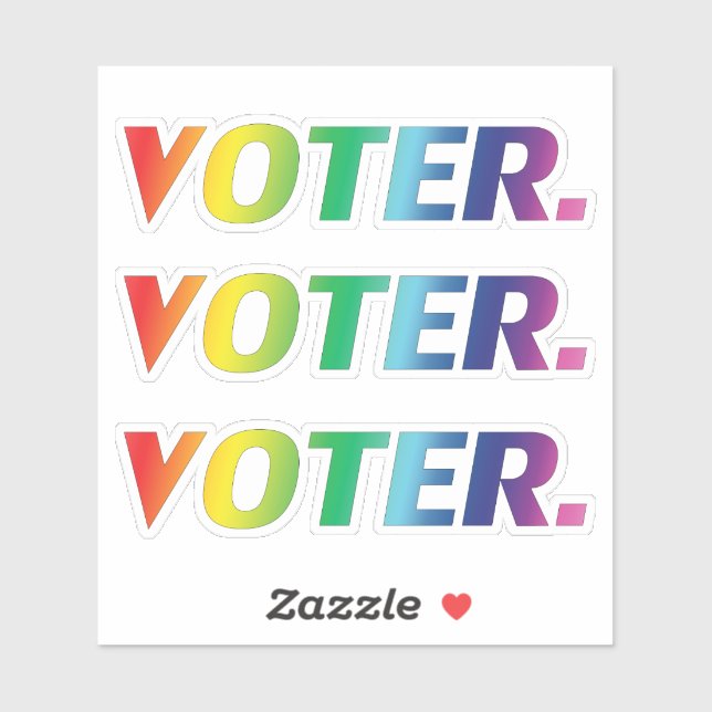"voter" Pride lgbtq lgbt colours - (Sheet)