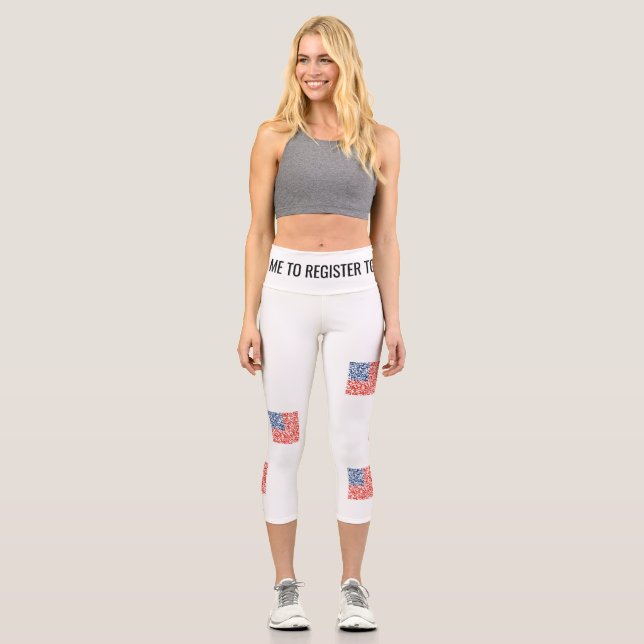 Voter Registration Yoga pants (Front)