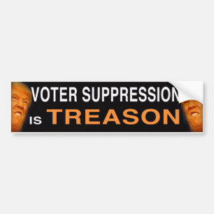 Voter Suppression Bumper Sticker