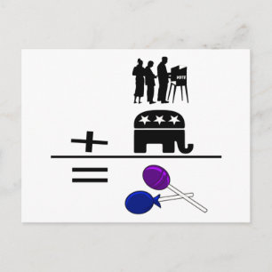 Voters Plus The GOP Equal Suckers Postcard