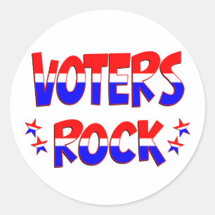 Voters Rock Classic Round Sticker
