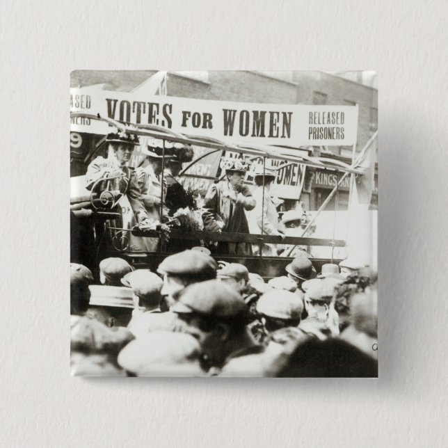Votes for Women, August 1908 15 Cm Square Badge (Front)