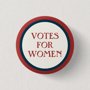 Votes for Women Button Red & Blue