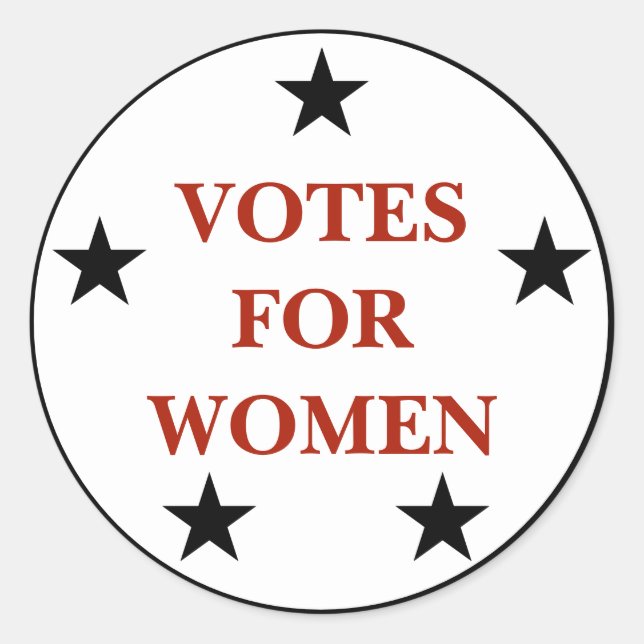 Votes for Women Historic Suffrage Pin Sticker (Front)