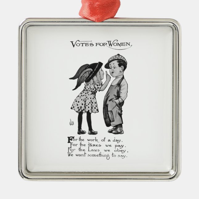 Votes For Women Metal Tree Decoration (Front)