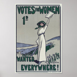 Votes for Women Wanted Poster