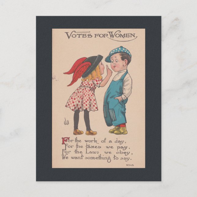 Votes for Women - Women rights Vintage Postcard (Front)