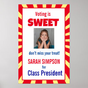 Voting Be a sweet" candy-themed product, Poster