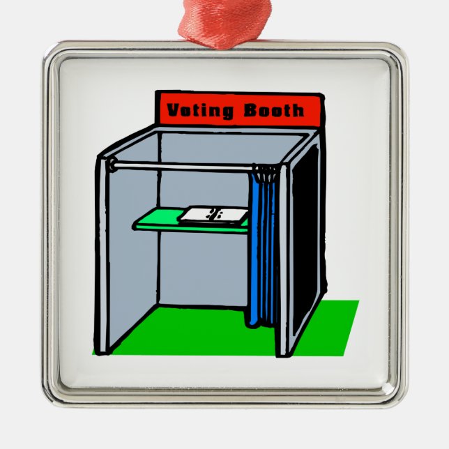 Voting Booth Metal Tree Decoration (Front)