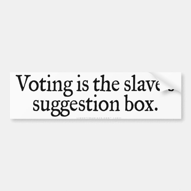 Voting Bumper Sticker (Front)