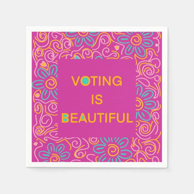 Voting is Beautiful Notebook  Napkin (Front)