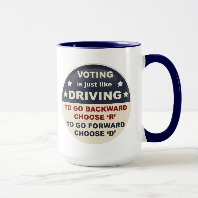 Voting is Just Like Driving Mug (Right)