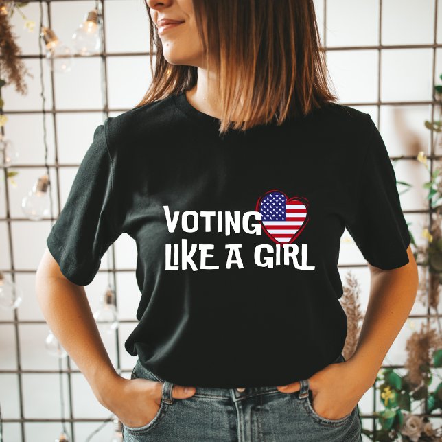 Voting Like a Girl  2024 Election Democracy T-Shirt (Creator Uploaded)