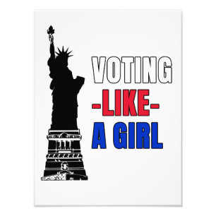 Voting Like a Girl Photo Print