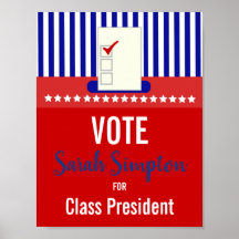 voting poster class president, student council