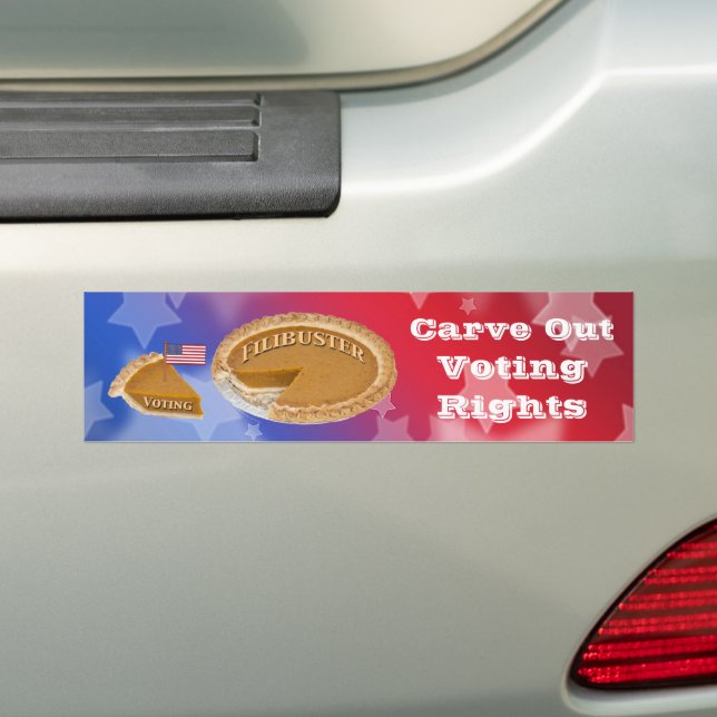 Voting Rights Filibuster Carve-Out Bumper Sticker (On Car)
