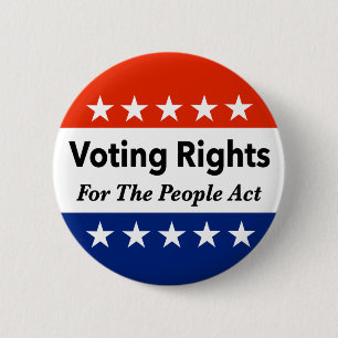 Voting Rights For The People Act 6 Cm Round Badge