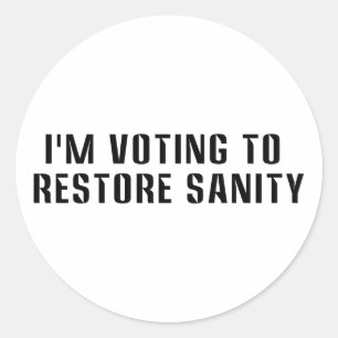 Voting To  Restore Sanity Bumper Sticker Sized