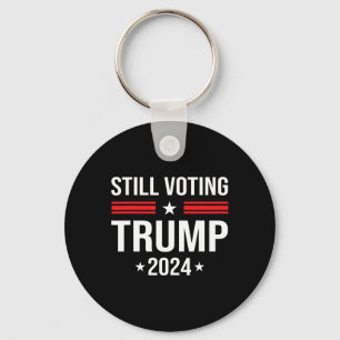 Voting Trump 2024 Patriotic American Flag 1 Key Ring