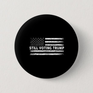 Voting Trump 2024 Patriotic American Flag 6 Cm Round Badge