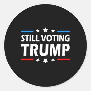 Voting Trump 2024 Patriotic American Flag Men Wome Classic Round Sticker