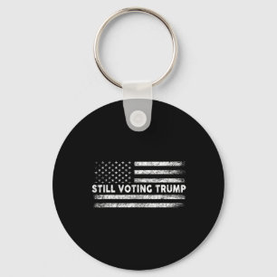 Voting Trump 2024 Patriotic American Flag Men Wome Key Ring