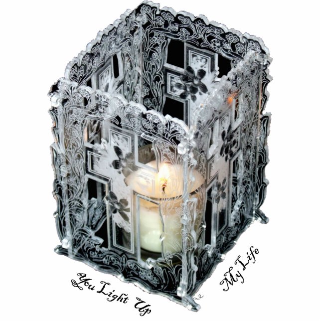 Votive Cross Luminary Photo Sculpture (Front)