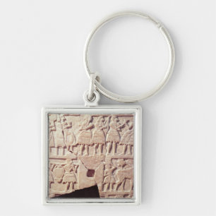Votive plaque depicting an offering scene key ring