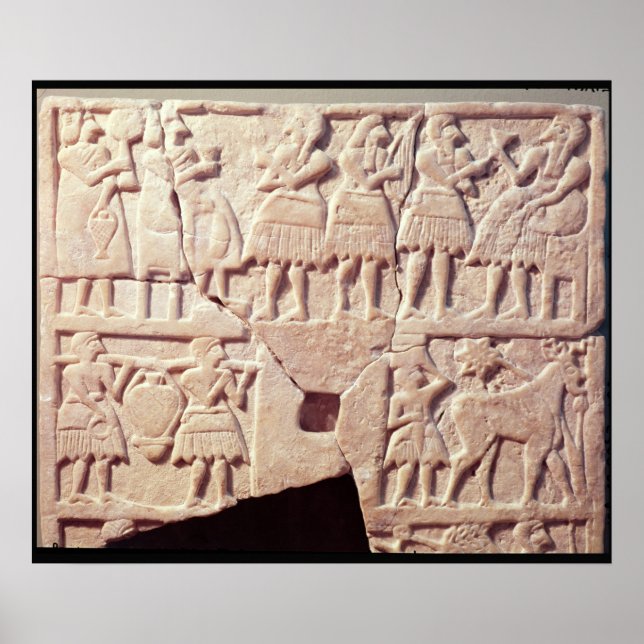 Votive plaque depicting an offering scene poster (Front)