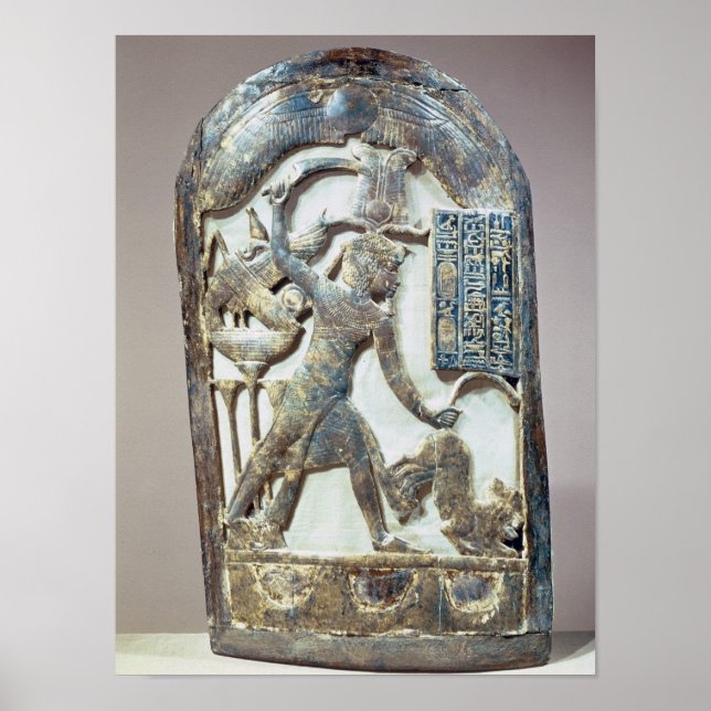 Votive shield depicting the king slaying a poster (Front)