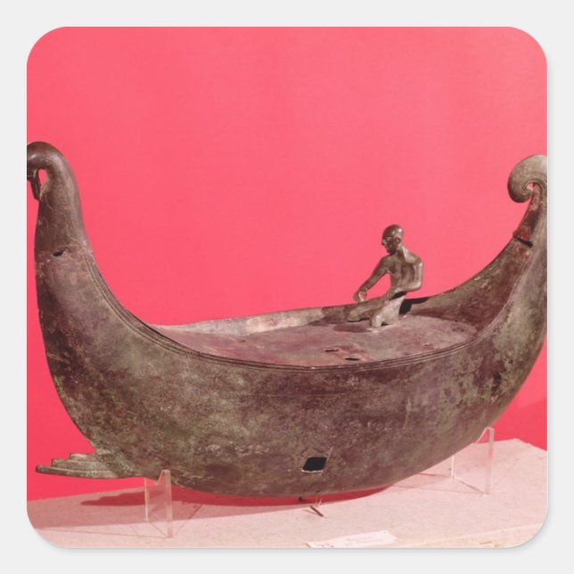 Votive ship square sticker (Front)