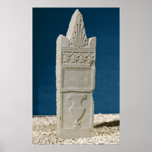 Votive stele with a triangular pediment poster