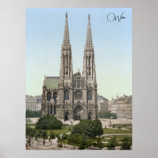 Votivkirche in Vienna (c. 1900) Poster