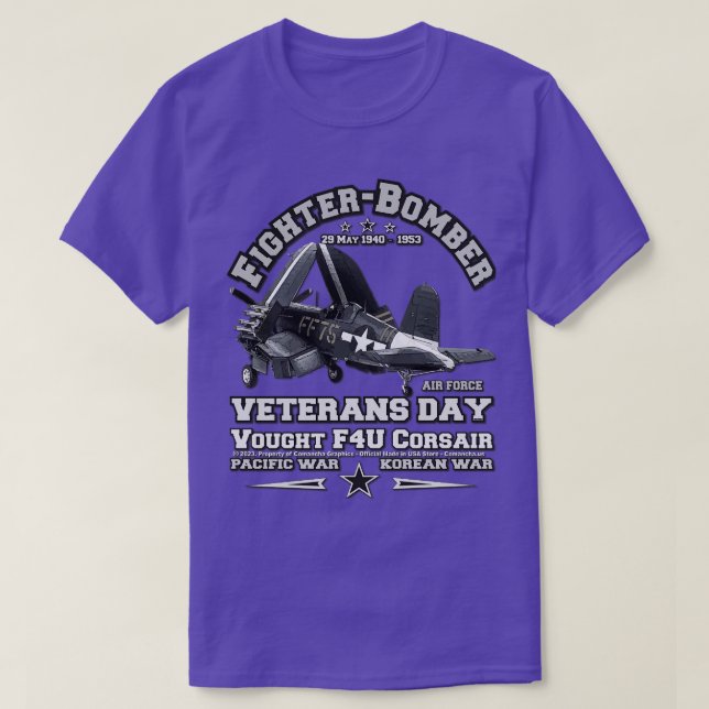 Vought F4U CORSAIR American fighter aircraft T-Shirt (Design Front)
