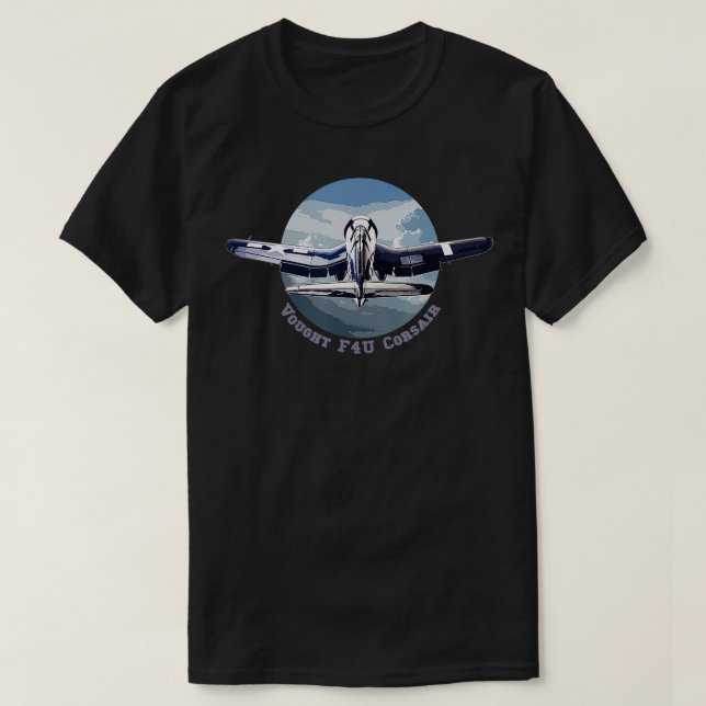 Vought F4U Corsair WW2 Fighter  T-Shirt (Design Front)