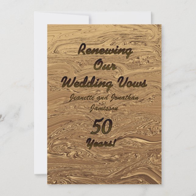 Vow Renewal 50th Anniversary Invitation 2Sided (Front)