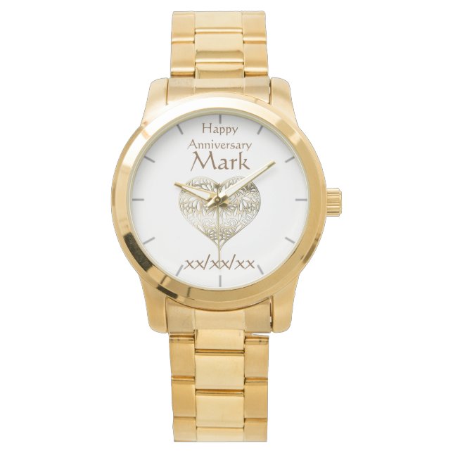 Vow Renewal Anniversary HUSBAND Watch Personalised (Front)