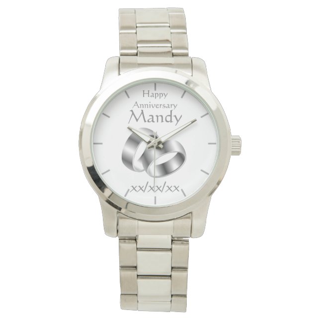 Vow Renewal Anniversary WIFE Watch Personalised (Front)