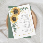 Vow Renewal Eucalyptus Sunflower Geometric Wedding Invitation<br><div class="desc">Sunflower and Eucalyptus Greenery Geometric frame vow renewal invitation you can easily customise with your details and occasion by clicking the "Personalise" button. A perfect card for other special events including retirement parties,  birthdays,  bridal shower and much more.</div>