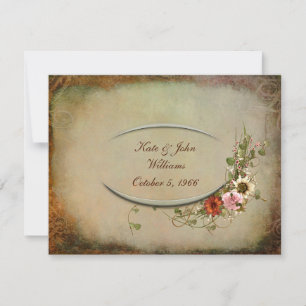 Vow Renewal floral frame Invitation