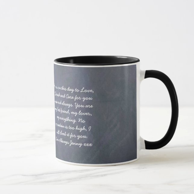 Vow renewal Gift personalised chalkboard Mug (Right)