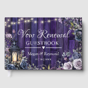 Vow Renewal Gothic Wedding Dark Purple Guest Book