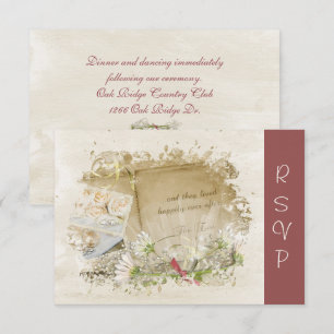 Vow Renewal Wedding Book RSVP Invitation