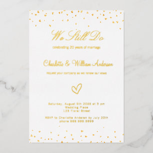 Vow renewal white gold hearts wedding