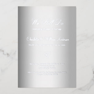 Vow renewal white silver 25th wedding anniversary